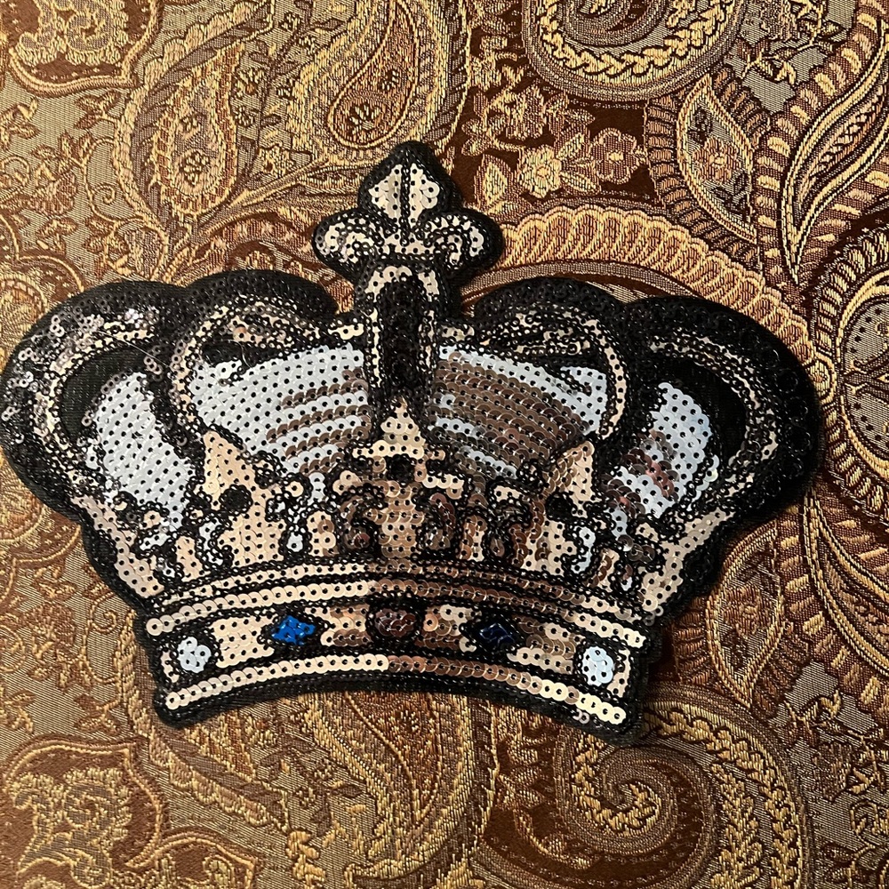 Large Sequin crown patch